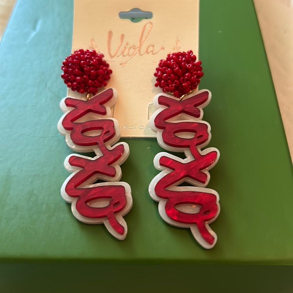 Love xoxo Seed Bead Acrylic Earrings